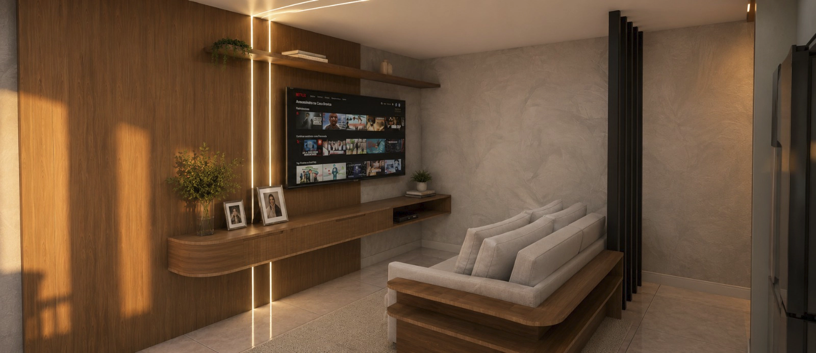 Home theater planejado em Ribeirão Preto